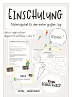 Vorschau - Arbeitsblätter - Einschulung - Materialpaket "Erster Schultag" - Deckblatt