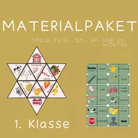Vorschau - Spiele - Materialpaket mit St-/ Sp-/ Eu- und Ei- Wörtern - Deckblatt