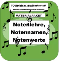 Vorschau - Arbeitsblätter - Materialpaket Notnelehre, Notenwerte, Notennamen - Deckblatt
