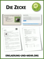 Vorschau - Arbeitsblätter - Die Zecke (Materialpaket) - Deckblatt