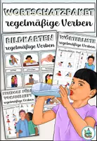 Vorschau - Arbeitsblätter - kleines Wortschatzpaket - 33 regelmäßige Verben - DaZ / DaF / Deutsch - Deckblatt