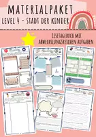 Vorschau - Arbeitsblätter - Materialpaket: Level 4 - Die Stadt der Kinder - Deckblatt