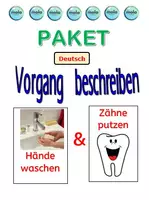 Vorschau - Arbeitsblätter - PAKET: Vorgang beschreiben (Hände waschen & Zähne putzen) - Deckblatt