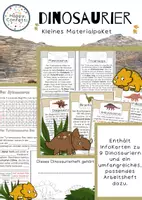 Vorschau - Arbeitsblätter - Dinosaurierwissen - kleines Materialpaket - Deckblatt