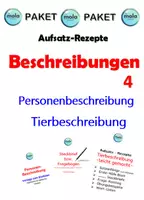 Vorschau - Stundenentwürfe - PAKET: Beschreibung 4 (Tier- und Personenbeschreibung) - Deckblatt