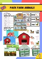 Vorschau - Stationenlernen - Pack farm animals - Deckblatt
