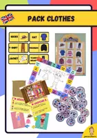 Vorschau - Stationenlernen - Pack. Clothes activities in english - Deckblatt