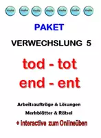 Vorschau - Arbeitsblätter - PAKET: VERWECHSLUNG 5 (tod-/tot - end-/ent-) - Deckblatt