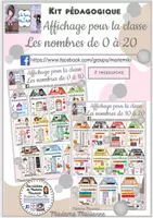 Aperçu - Affichage - Kit pédagogique Affichage des nombres de O à 20 - Page de couverture
