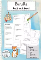 Vorschau - Arbeitsblätter - SPARPAKET - Read and Draw - Arbeitsblätter (wachsendes Paket) - Deckblatt