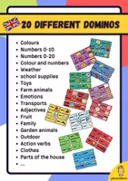 anteprima - Materiale di supporto/inclusione - Pack: Dominos in english - Pagina di copertina