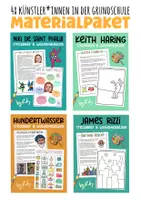 Vorschau - Arbeitsblätter - 4x Künstler *innen für die Grundschule - Kunst Materialpaket - Deckblatt