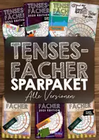 Vorschau - Mal- und Bastelvorlagen - 🇺🇸 Tenses-Fächer-Sparpaket (ALLE VERSIONEN) 🇬🇧 - Deckblatt