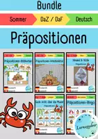 Vorschau - Arbeitsblätter - Präpositionen - Bundle "Sommer" - Deckblatt