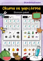 Vorschau - Mal- und Bastelvorlagen - Okuma ve Yapıştırma Ekonomi Paketi - Malzeme Paketi (Türkçe) - Deckblatt