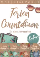 Vorschau - Poster - Materialpaket Ferien-Countdown zu allen Jahreszeiten - Deckblatt