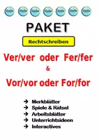 Vorschau - Stundenentwürfe - PAKET: VER oder FER & VOR oder FOR inkl. Spiele & Rätsel - Deckblatt