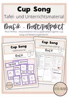 Vorschau - Stundenentwürfe - Materialpaket - Cup Song aus Pitch Perfect - Tafelmaterial und Unterrichtsmaterial mit weiterführenden Aufgaben - Musik - Deckblatt