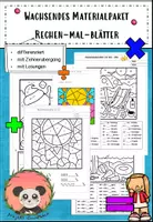 Vorschau - Arbeitsblätter - Rechenmalblätter - Wachsendes Materialpaket - Deckblatt