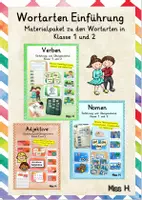 Vorschau - Spiele - Materialpaket: Einführung Wortarten - Deckblatt
