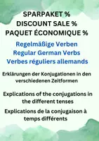 Vorschau - Arbeitsblätter - SALE Regelmässige Verben - Regular German Verbs - Verbes réguliers allemands - Deckblatt