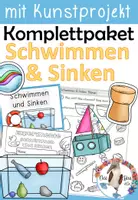 Vorschau - Unterrichtsreihen - Komplettpaket - Schwimmen und Sinken mit Lernwerkstatt und Kunstprojekt - Deckblatt