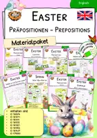 Vorschau - Spiele - Oster / Easter - Prepositions - Materialpaket - Deckblatt