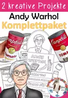 Vorschau - Arbeitsblätter - Andy Warhol - Komplettpaket - 2 Kunstprojekte und Flipbook - Deckblatt