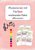Vorschau - Stundenentwürfe - Materialpaket Musik mit Farben (Boomwhackers) - Deckblatt