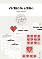 Vorschau - Arbeitsblätter - Materialpaket: Verliebte Zahlen - Deckblatt