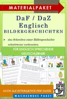 Vorschau - Bildkarten - Daf/ DaZ Englisch - Bildergeschichte vorbereiten - Deckblatt