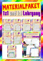 Vorschau - Unterrichtsreihen - Materialpaket: Super kleinschrittiger 1x1-Lehrgang mit vielen Wiederholungen - Deckblatt