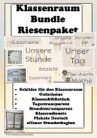Vorschau - Spiele - Materialpaket Klassenraum Deko Anfänger Bundle Bündel Pastell Klassenraumgestaltung - Deckblatt