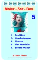 Vorschau - Stundenentwürfe - Maler -5er- Box 5 (Klee, Hundertwasser, Picasso, Mondrian, Munch) - Deckblatt