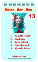 Vorschau - Unterrichtsreihen - Maler -5er- Box 13 (Renoir, Kandinsky, Klimt, Munch, Dürer) - Deckblatt