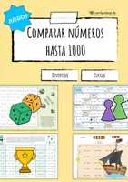Vista previa - Hojas de trabajo - Comparar números (1-1000) - Paquete de juegos - Portada