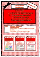 Vorschau - Arbeitsblätter - Adverbiale Bestimmung und / oder Präpositionalobjekt (Materialpaket) - Deckblatt
