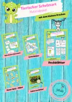Vorschau - Arbeitsblätter - Materialpaket – Tierischer Schulstart mit dem kleinen Drachen - Deckblatt