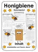 Vorschau - Arbeitsblätter - Materialpaket. Biene - Deckblatt