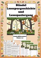 Vorschau - Arbeitsblätter - Materialpaket Lesepurgeschichte und Lesespaziergang Waldtiere - Deckblatt