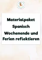 Vorschau - Arbeitsblätter - Materialpaket Indefinido Wochenende und Ferien reflektieren schriftlich und mündlich - Deckblatt