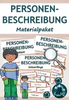 Vorschau - Präsentationen/Tafelbilder - Personenbeschreibung Grundschule (Klasse 3/4) – Materialpaket für den Deutschunterricht - Deckblatt