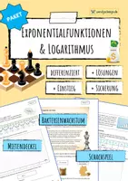 Vorschau - Arbeitsblätter - EXPONENTIALTFUNKTIONEN / Exponentialfunktion - Textaufgaben - Deckblatt