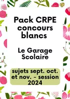 Aperçu - Feuilles d'exercices - Pack CRPE - 3 concours blancs de maths - Page de couverture