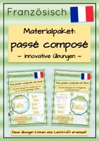 Vorschau - Arbeitsblätter - Das passé composé mit avoir und être - innovative Übungen (Materialpaket) - Deckblatt