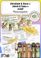 Vorschau - Stundenentwürfe - Materialpaket Abraham & Sara mit Jakob & Esau sowie Josef - Deckblatt