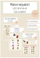 Vorschau - Arbeitsblätter - Materialpaket Les animaux sauvages - Deckblatt