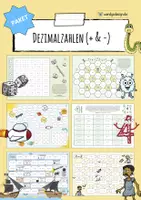 Vorschau - Arbeitsblätter - Addition & Subtraktion von Dezimalzahlen - Paket (8 Spiele + 3 AB) - Deckblatt