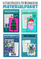 Vorschau - Stundenentwürfe - 4x Kunst für Weihnachten in der Mittelstufe - Winter Materialpaket - Deckblatt