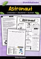 Vorschau - Arbeitsblätter - Astronaut Materialpaket - Sparpaket - Deckblatt